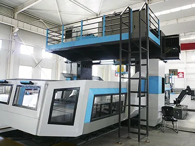 Mandrinadora-fresadora CNC tipo pórtico (pórtico fijo y mesa móvil)